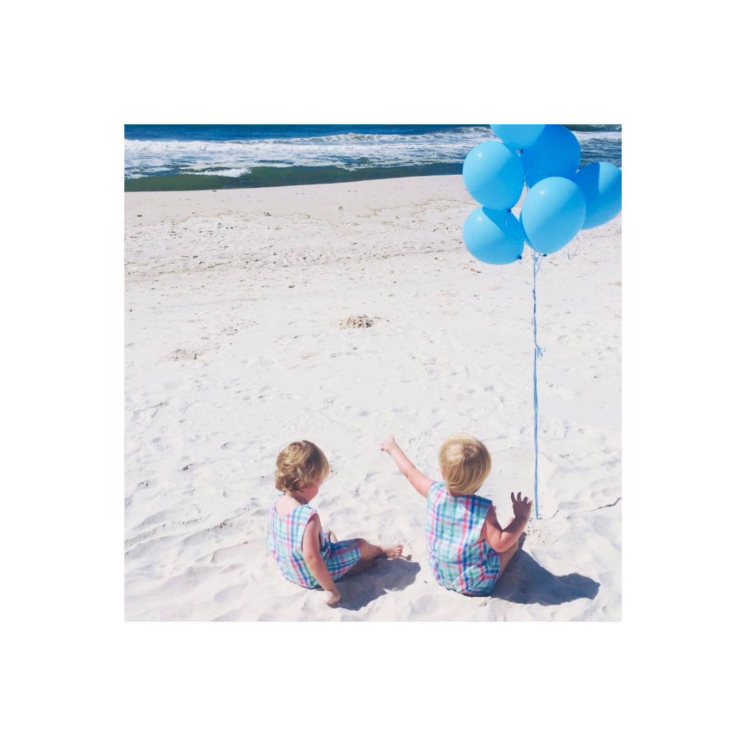 Baby announcement beach