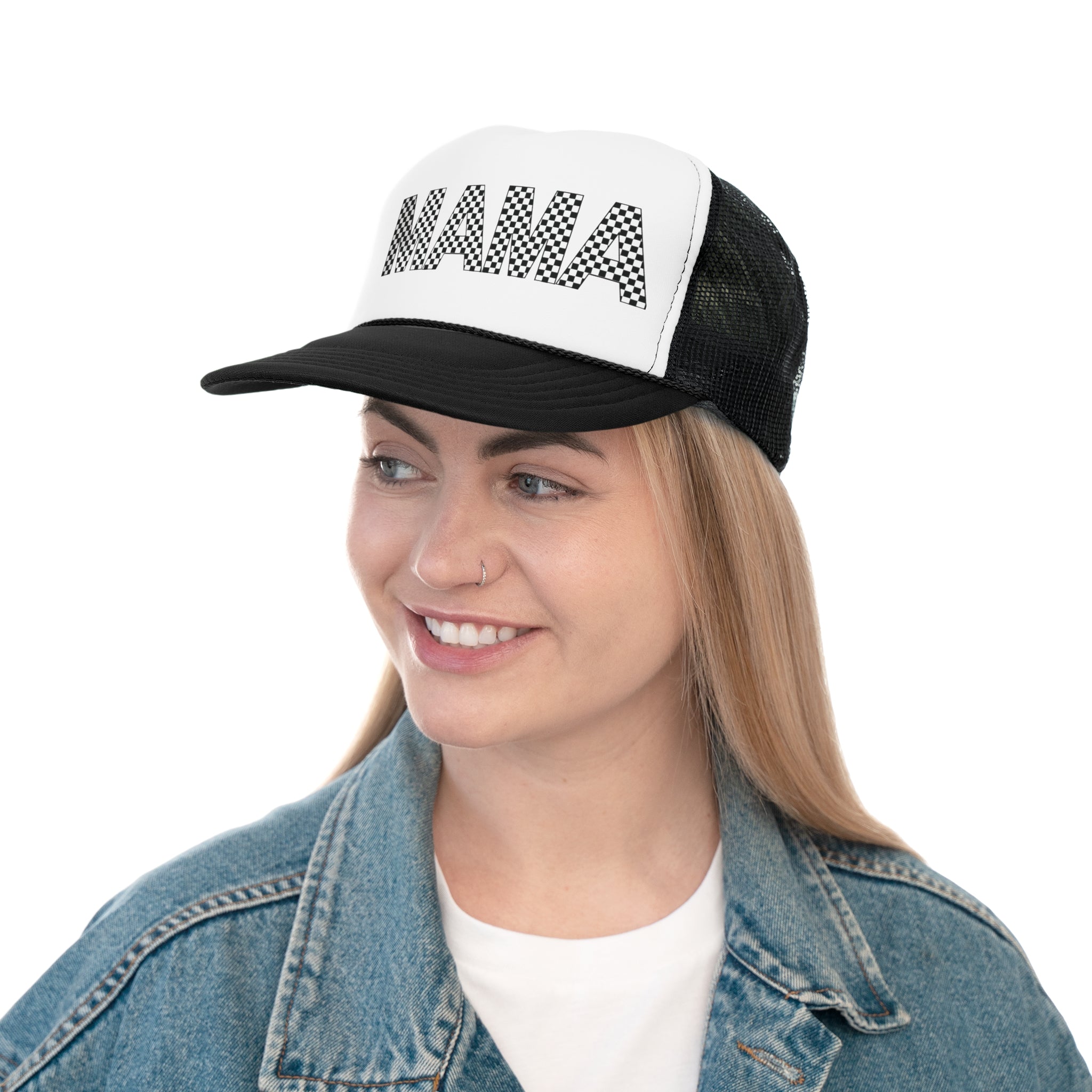 Check Mama Trucker Hat